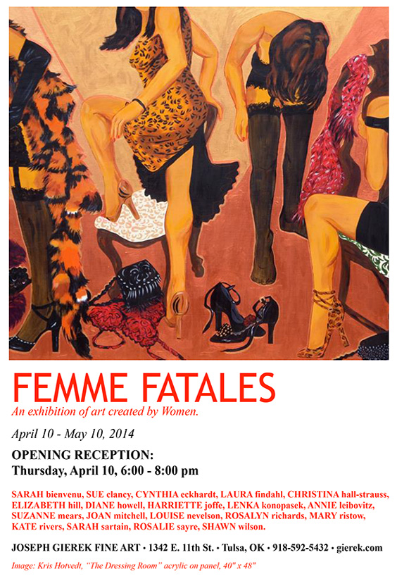 Invitation to "Femme Fatales" Group art exhibit.