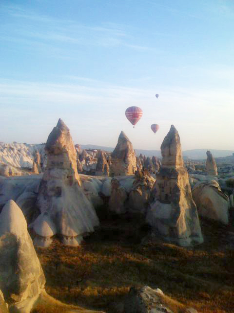 Cappadocia by balloon at sunrise