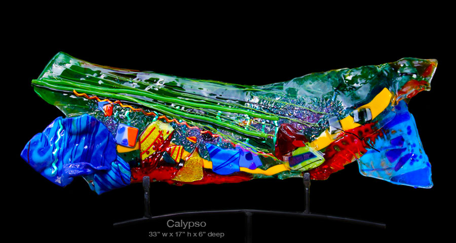 Glass sculpture, "Calypso"