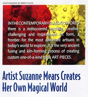 Image of an article about Suzanne Mears appearing in the May, 2008 issue of "distinctly Oklahoma"