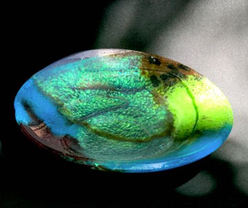 Kiln formed glass bowl titled French Deco