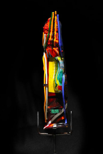 "Pecos Bill II" kiln formed glass sculpture.
