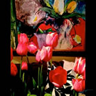 Painting titled "Yellow Tulips"
