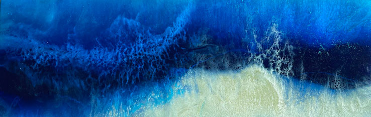 Abstract painting titled "Ocean Mysteries"